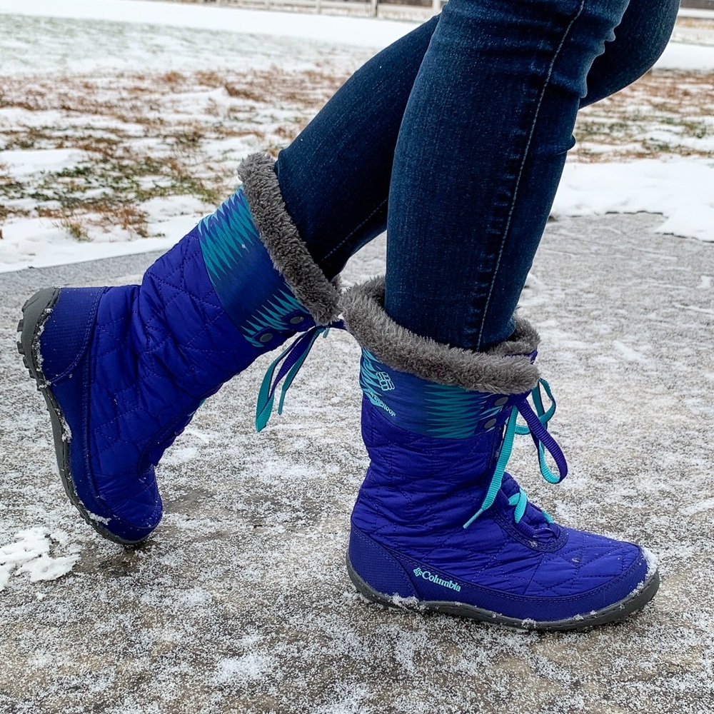 Columbia Girls Purple & Blue Snow Boots Size 2